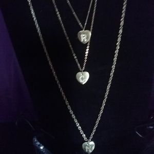 Gold Necklace with charm initial